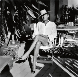 Helmut Newton at home in Monte Carlo, 1987