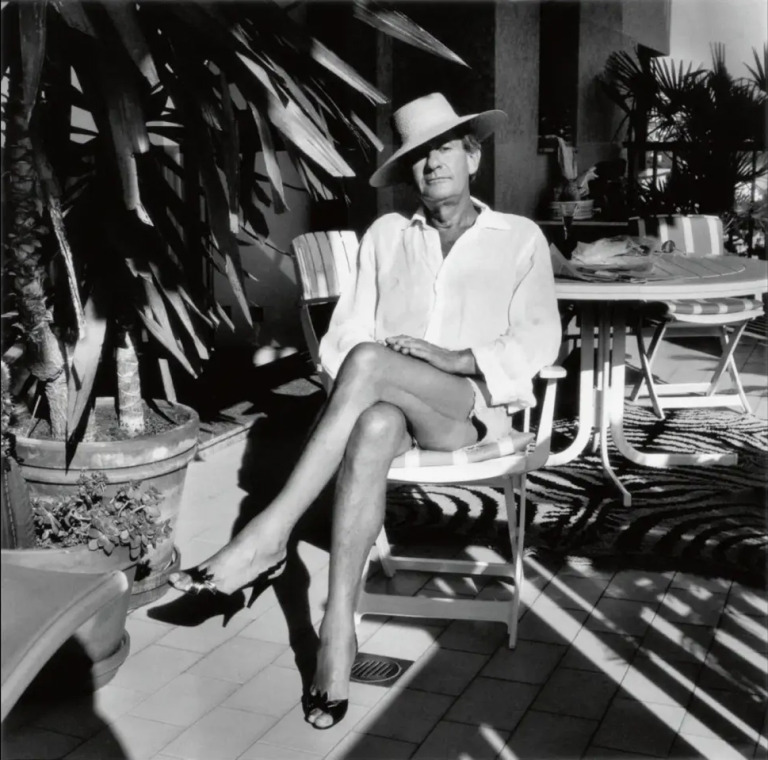 Helmut Newton at home in Monte Carlo, 1987